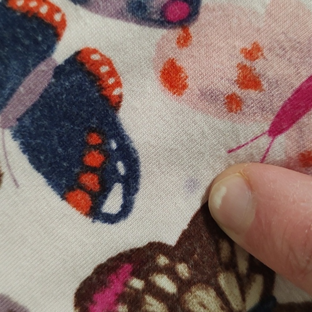Little Sleepies Butterfly Print Kids Set- Purple and Orange - Picture 3 of 8
